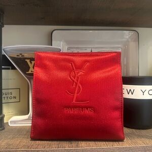 Yves Saint Laurent Parfums Red Cosmetic Bag